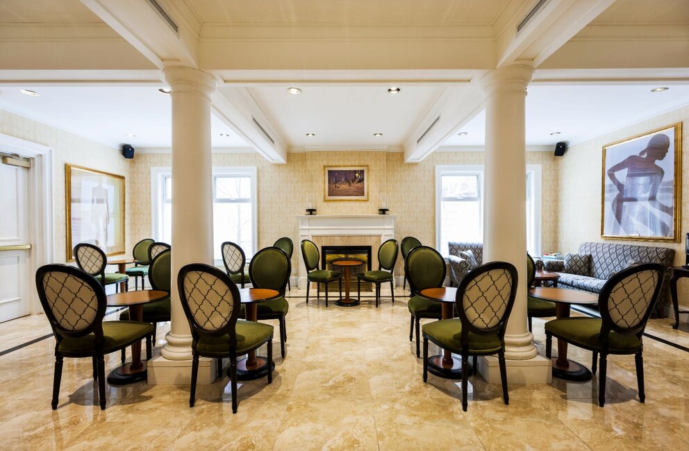 Lobby area at our montreal hotel